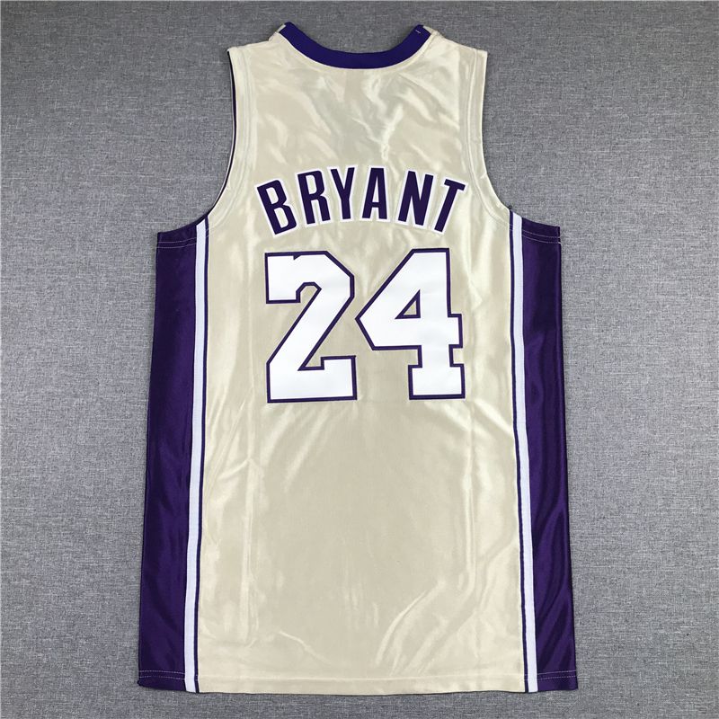 Men Los Angeles Lakers #24 Bryant golden Hall of fame NBA Jersey